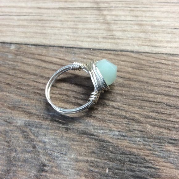 Amazonite ring - Sterling silver, blue gemstone ring - Picture 2 of 6